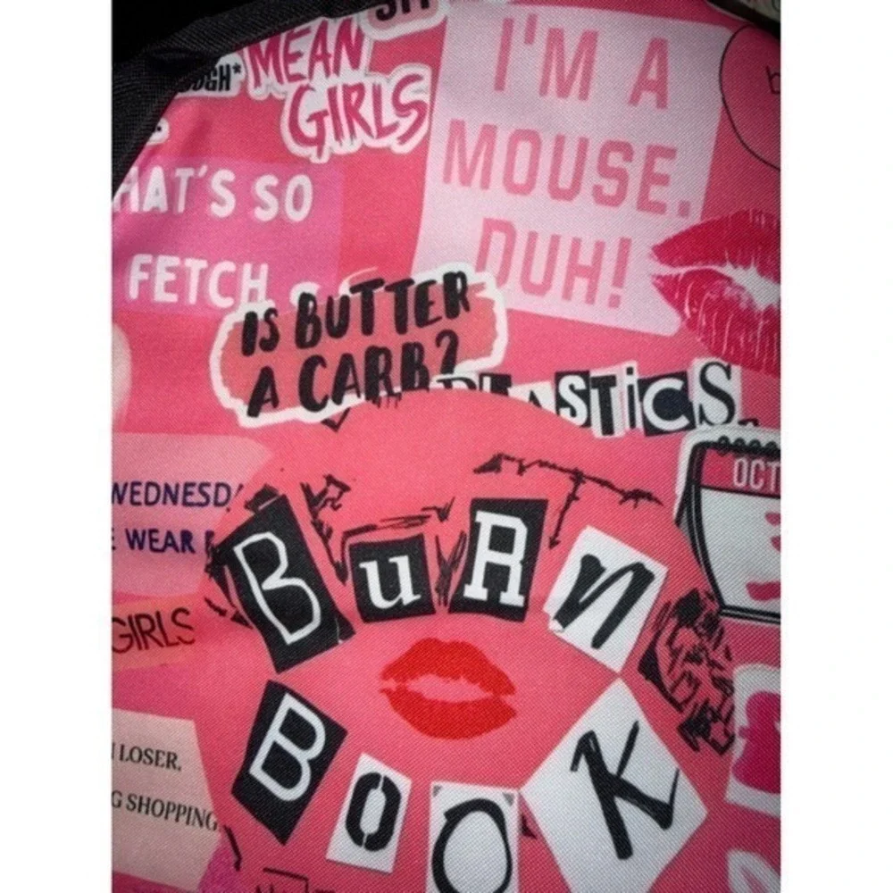 Mean Girls Burn‎ Book Backpack Pink Black 17